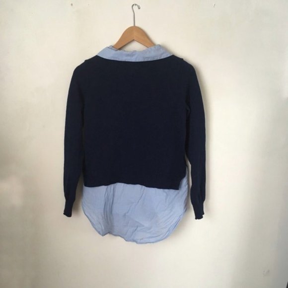 Light Sweater with Attached Button-Down - Picture 2 of 5